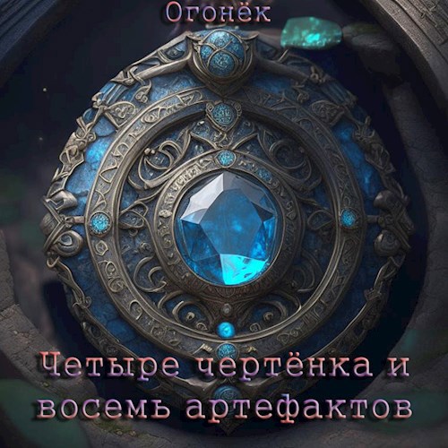 Обложка книги &laquo;Четыре чертёнка и восемь артефактов&raquo;, автор Огонёк